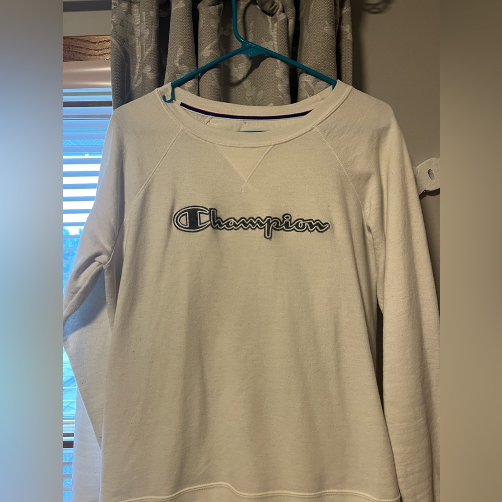 White Champion Crewneck
